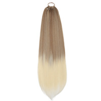 Perruque queue de cheval tressée, cordon élastique extensible, cheveux longs et raides, style hip-hop, fibre synthétique haute température, 150g