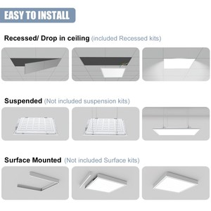 2x4 <b>Led</b> Flat Panel <b>Light</b> Surface Mount Ceiling <b>Light</b> 5CCT 72W/60W/50W/40W/30 Dimmable Flush Mount Drop Lamp for Office Kitchen - Product Image 6
