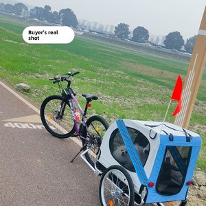 Remorque de luxe électrique à 4 roues <span class=keywords><strong>pour</strong></span> animaux de compagnie, conçue <span class=keywords><strong>pour</strong></span> la promenade des chiens, avec un design ingénieux à attacher au vélo, <span class=keywords><strong>pour</strong></span> petits chiens, en métal - Product Image 2