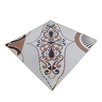 59,5 cm 60cm Estampado en caliente Pvc Panel de techo falso 2 pies Pvc Tablero de techo de yeso Plaond Pvc