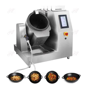 Ticari elektrikli akıllı otomatik çok fonksiyonlu pişirme makinesi kullanarak restoran ve otel için