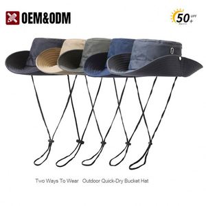 Sombrero de Pescador de Ala Ancha Bordado en 3D con Logotipo Personalizado, Unisex, para Exteriores, Protección Solar, Impermeable - Product Image 2