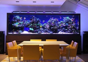 Ornement d'intérieur en forme de décor d'aquascaping Cabinet blanc Grand <span class=keywords><strong>aquarium</strong></span> de réservoir de poissons marins d'eau de mer - Product Image 4