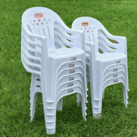 Fauteuil de Jardin et Terrasse Empilable en Plastique Blanc pour Vente en Gros – Chaises de Plage en Plastique