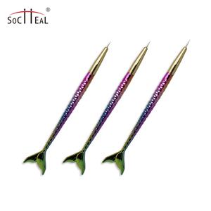 Yalixin แปรงทำเล็บ3ชิ้นด้ามอะคริลิครูปแบบไล่ระดับสีสุดหรู - Product Image 5