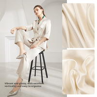 Tissu jersey simple 100% polyester 110 GSM résistant à l'abrasion, soyeux et lisse pour robes, jupes, pantalons, chemises, peignoirs