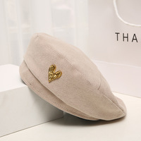 Bérets à paillettes pour femmes françaises, logo pour enfant, chapeau en coton, chic, original gg luxe