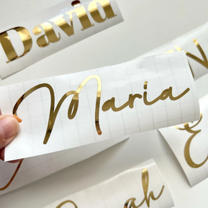 Nom personnalisé autocollant décalcomanie mot étiquette vinyle décalcomanie verre école bouteille d'eau boîte noms personnalisés et <span class=keywords><strong>mots</strong></span> boule de noël police - Product Image 3