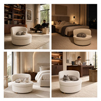 Fauteuil pour animaux de compagnie design moderne, tissu doux, pieds en bois, facile à nettoyer, stable, emballage en carton, pour chats et chiens, intérieur et extérieur