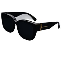 Lunettes de soleil polarisées UV400 à clipser en T, best-seller, pour femme, protection solaire, monture carrée complète, tendance transfrontalière, conduite et activités de plein air