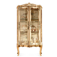 Vitrine antique en bois de rose massif, faite à la main, avec porte en verre, pour la maison et la villa, mobilier européen
