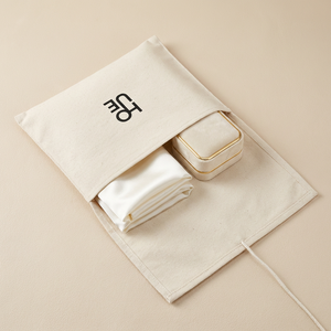 Sac d'emballage en toile de <span class=keywords><strong>coton</strong></span> écologique avec logo personnalisé, pochette cadeau réutilisable en <span class=keywords><strong>tissu</strong></span> avec fermeture à cordon pour bijoux et cosmétiques - Product Image 3
