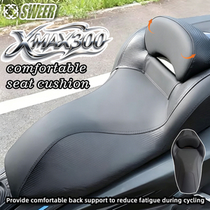 Passend für 2023-2026 Yamaha XMAX300 Motorrad Vollverkleidung Black Line Wasserdichter Atmungsaktiver Sitzbezug Sitzpolster-Set - Product Image 1