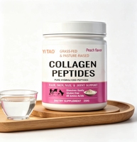 Péptidos de Colágeno Hidrolizado OEMPure con 40 Aminoácidos – Sin Gluten, de Disolución Rápida, de Animales Alimentados con Pasto, Sabor Fresa para la Belleza