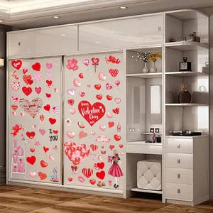 China Sticker Manufacturer Easy Removable Electrostatic Glass Window Decoration Sticker For Valentine's Day