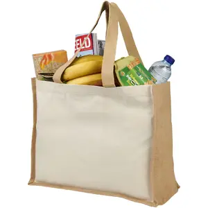 Custom Jute Bags with Handle Grocery Bag Reusable Import Jute Bag With DIY