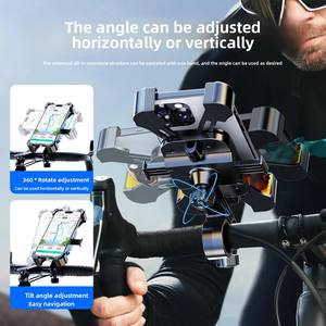 Support de téléphone portable pour vélo à fixation sur guidon, en ABS, stable, portable, antichoc, avec rotation à 360°, anti-vibration, pour les sports de plein air - Product Image 3