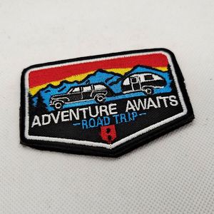 Wholesale Custom Design LOGO Fabric Embroidered <b>Patches</b> High Quality <b>Sew</b> <b>on</b> Iron <b>on</b> Travel Camping Embroidery <b>Patch</b> for Clothing - Product Image 3