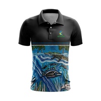 Vêtements aborigènes d'Australie Polo de luxe à imprimé kangourou aborigène pour hommes Chemises polo grande taille à des prix abordables pour hommes