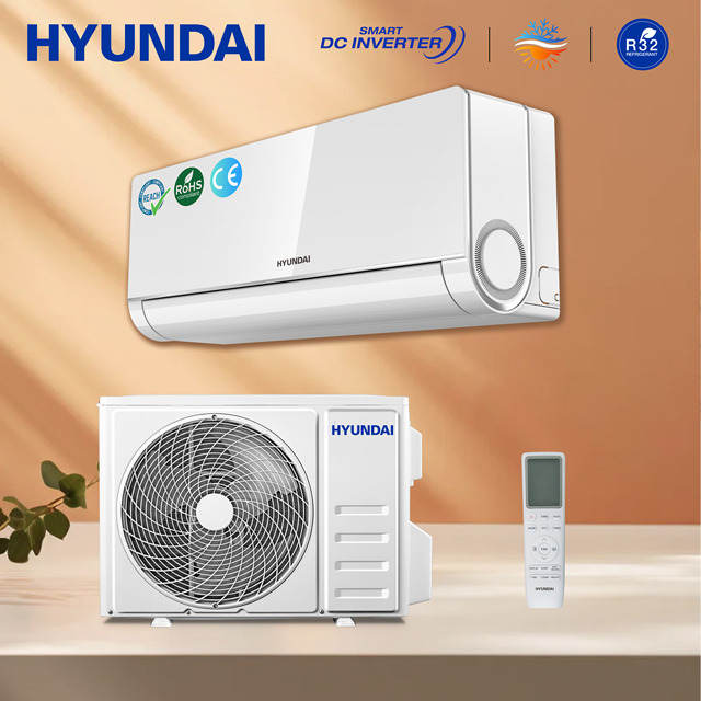 HYUNDAI New Wall-Mounted Split Air Conditioner R32 9000 Btu Inverter Cooling Heating Smart Control Energy Class 3-Year Warranty