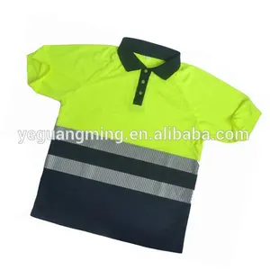 Multi-Color Korte Mouw Hoge Reflecterende Shirts Hi Vis Polo Reflecterende T-Shirt