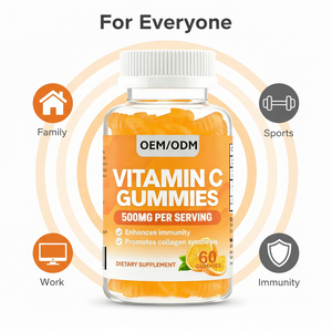 סוכריות גומי ויטמין C למבוגרים 500 מ\\\"ג 60 יחידות בסיטונאות |   תוסף תזונה בטעם תפוז לקולגן, לתמיכה בחיסון וצפיפות העצם - Product Image 3