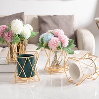 Keramikvasen Schmiedeeisen Glasvasen Dekorationen Vase für Wohnzimmer Esstische TV-Schränke Couchtische Dekorationen
