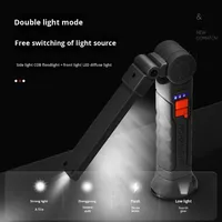 Lampe de travail LED COB multifonction portable d'extérieur, magnétique, ABS, rotation à 360°, rechargeable, réparation automobile, entretien