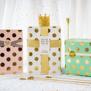 <span class=keywords><strong>Polka</strong></span> chấm gói giấy cuộn Quà Tặng Giấy gói Mini cuộn cho gia đình bạn bè trẻ em trong sinh nhật đám cưới bé tắm bên - Product Image 1