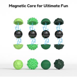 Giocattolo Antistress Magnetico in Silicone, Pallina EDC per Alleviare Ansia, Giochi Sensoriali per Adulti e Bambini, <span class=keywords><strong>Autismo</strong></span>, ADHD - Product Image 4