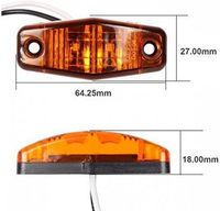 Feu de position latéral LED 12-24V pour camion, remorque, bus, lampe indicatrice de position universelle