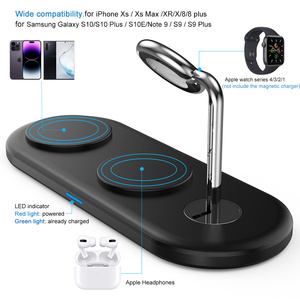 Estación de carga inalámbrica 3 en 1, estación de carga para <span class=keywords><strong>iphone</strong></span>, Airpods, <span class=keywords><strong>cargador</strong></span> inalámbrico para reloj inteligente, los más vendidos - Product Image 2