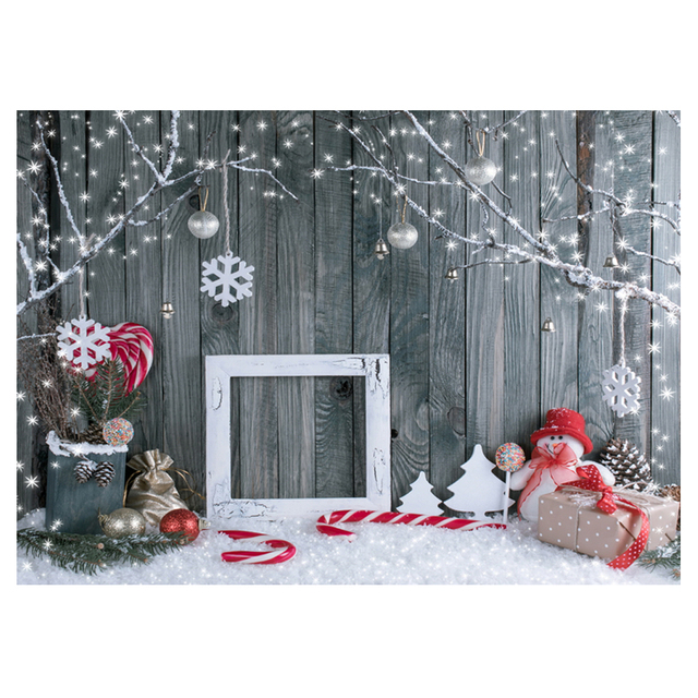 Christmas Backdrop for Photography, Fabric Background Winter Snowman Photography Backdrop Merry Christmas Background