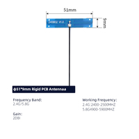 Antenne PCB double bande 2,4 GHz/5,8 GHz, antenne PCB double bande WiFi 6 pour routeur / CPE / Smart TV / drone