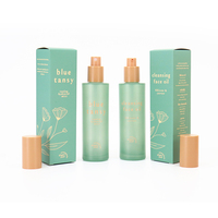 Pompe verte dégradée réutilisable personnalisée 30ml 50ml 100ml sérum de soin de la peau récipient en verre bouteilles de lotion pour le visage blanchissant l'humidité
