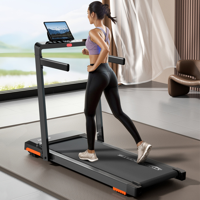 Folding Portable Slope Walking Pad Mini Under Desk Treadmill Machine Running Foldable Fitness Electric Treadmills for Home