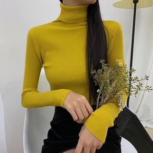 <span class=keywords><strong>Pull</strong></span> en maille à <span class=keywords><strong>col</strong></span> <span class=keywords><strong>roulé</strong></span> pour <span class=keywords><strong>femme</strong></span>, nouvelle collection, couleur unie, printemps-automne, manches longues, vente en gros - Product Image 6