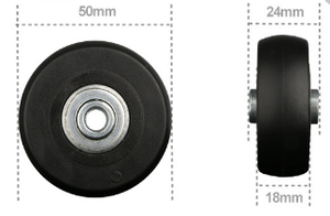 Bagage Wielen Vervanging 50X18Mm Universele Koffer Wielen Reizen Koffer Wielen Met Assen Asschroeven Ringen Spanners Dus - Product Image 2