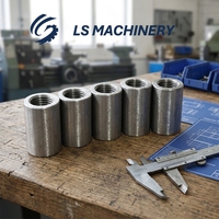 Custom 1/2" Ferrule Industrial Carbon Steel Threaded Sleeve Bar Stud Rod Coupling Nut for Various Applications LL-01-252