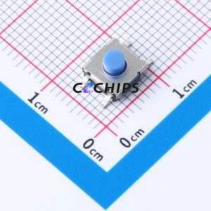 TS6643PA 250gf Tactile Switch SMD Switch Single Pole Single Throw Round Button 2.5N Vertical Mount - Product Image 1