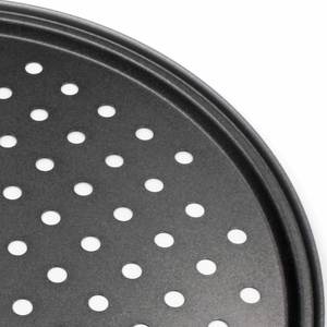 Bandeja para Hornear Pizza Antiadherente de Acero al Carbono, Perforada, Ecológica, de 11 Pulgadas y 1.5 cm de Profundidad, para Accesorios de Cocina - Product Image 2