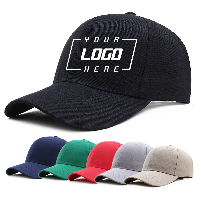 Регулируемая на заказ шляпа для папы с 3D вышивкой логотипом Спортивная шляпа для гольфа 6 панелей однотонная бейсболка с изогнутыми полями