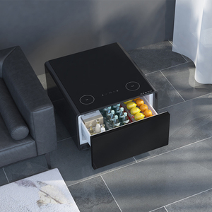 Home Smart Fridge <b>Mini</b> Refrigerator Freezer Drawer Touch Screen Tempered Glass Board Smart <b>Side</b> Coffee <b>Table</b> - Product Image 1