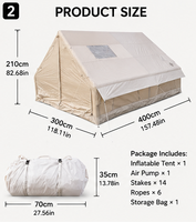 Tente gonflable élégante et portable de luxe, imperméable et détachable, pour les aventures en plein air et la randonnée