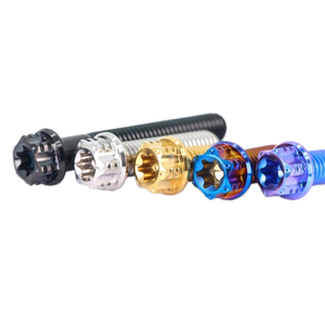 Vít trang trí hợp kim Titan TC4 bu lông mặt bích sao bên trong/bên ngoài M5 ~ M10 Vít sửa đổi Caliper xe máy - Product Image 3
