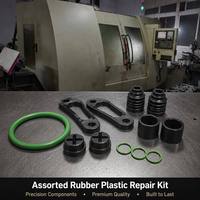 Kit de réparation en caoutchouc et plastique assorti, composants mécaniques automobiles moulés : joint torique vert, passe-câble, capuchon, plaque, disque, bouchon croisé