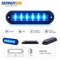 Feu de signalisation SENKEN 6 LED blanc, rouge, bleu, vert, ambre, feu stop, feu de grille, feu d'avertissement LED, feu de détresse