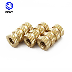 Tùy chỉnh knurling <span class=keywords><strong>Brass</strong></span> Threaded chèn Nut Đồng bằng kết thúc cho buộc nhựa - Product Image 4