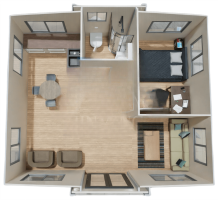 Maison en conteneur extensible ignifuge avec panneaux EPS/PU pour école temporaire, cabine de bureau ou logement de travailleur - Product Image 6