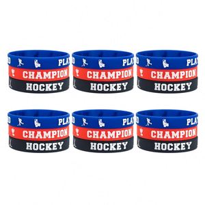 Bracelet en silicone sportif pour le hockey et le basketball, idéal pour les événements de compétition, les fêtes d'équipe et les promotions. - Product Image 3